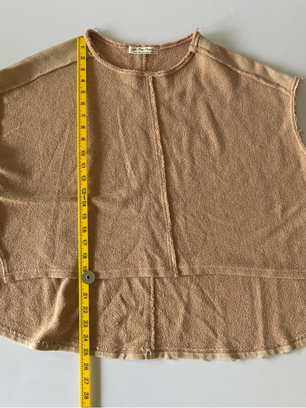 Free People We The Free Raw Edge Hi-Lo Tank – Beige – Size Small - Picture 6 of 7